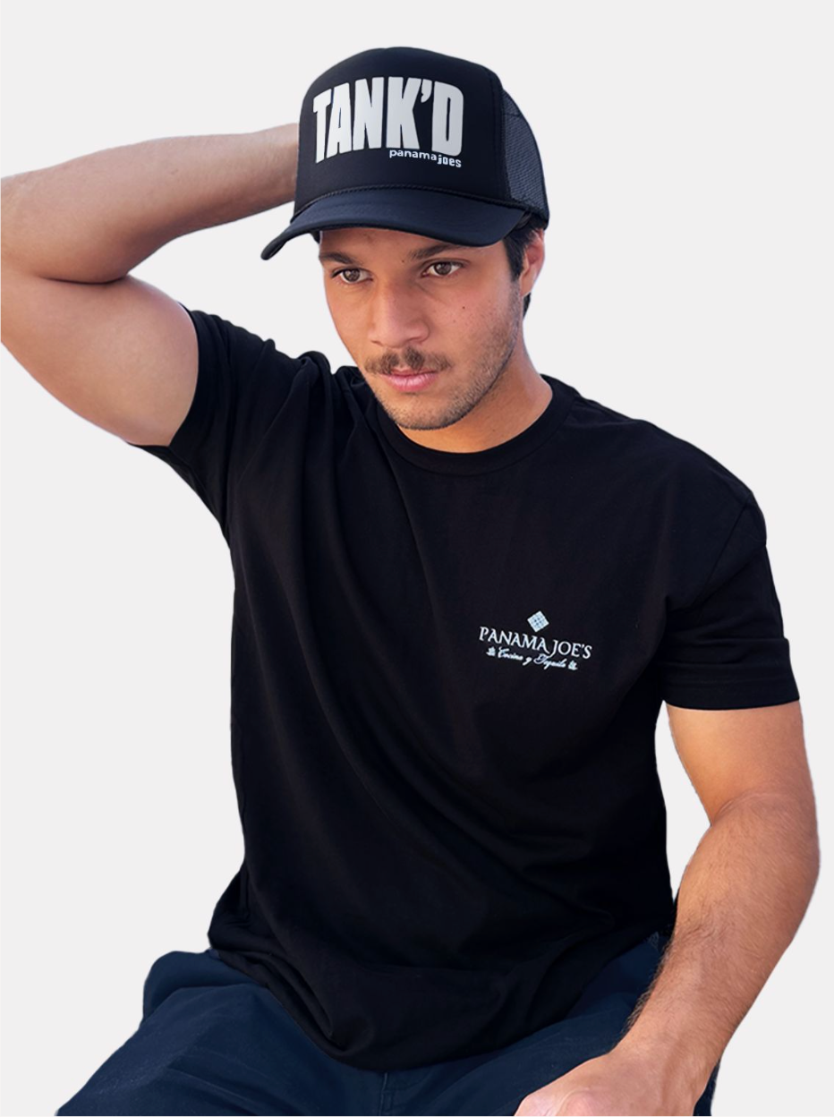 Tank'd Trucker Hat - Black/White