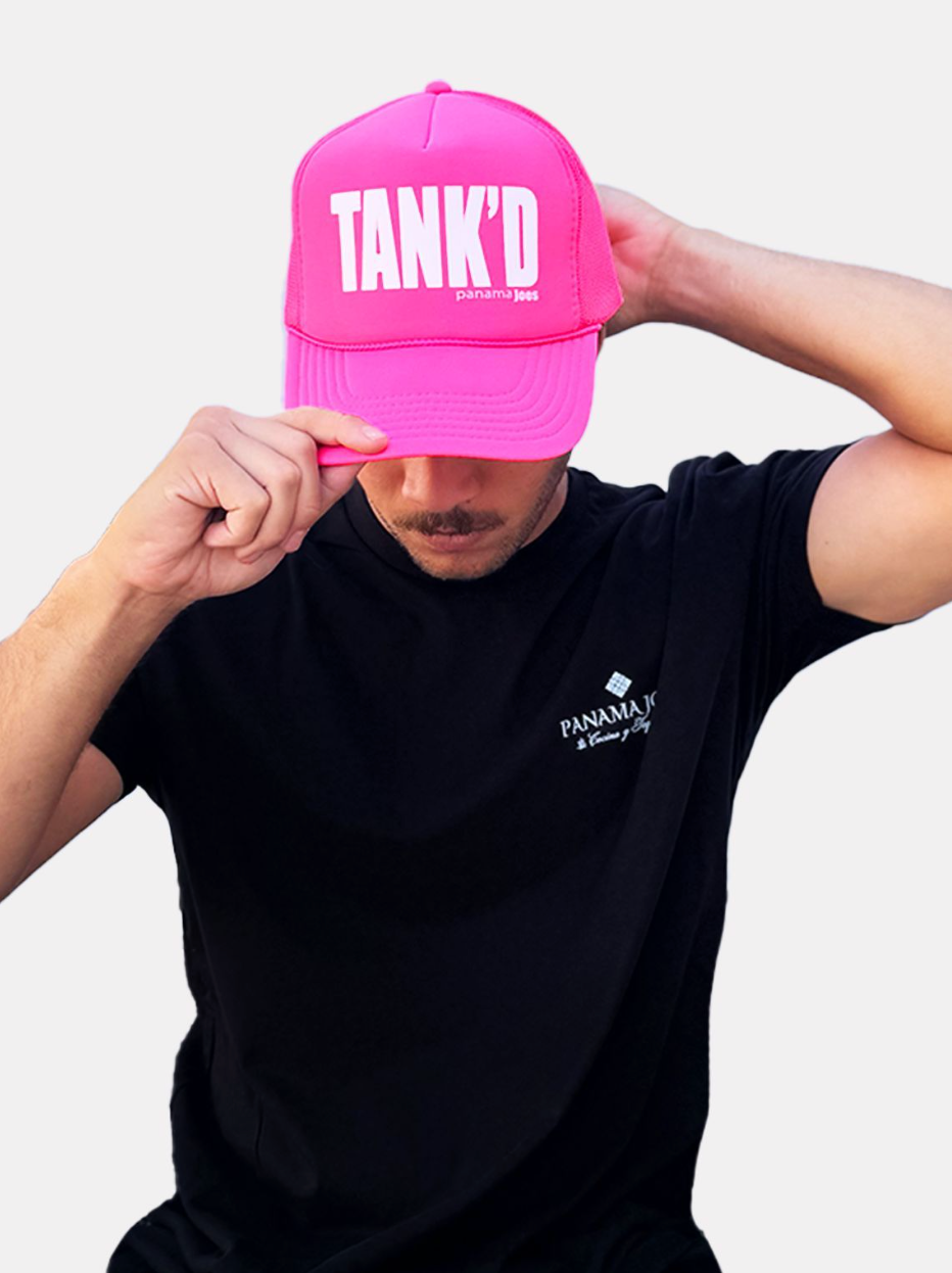 Tank'd Trucker Hat - Pink/White