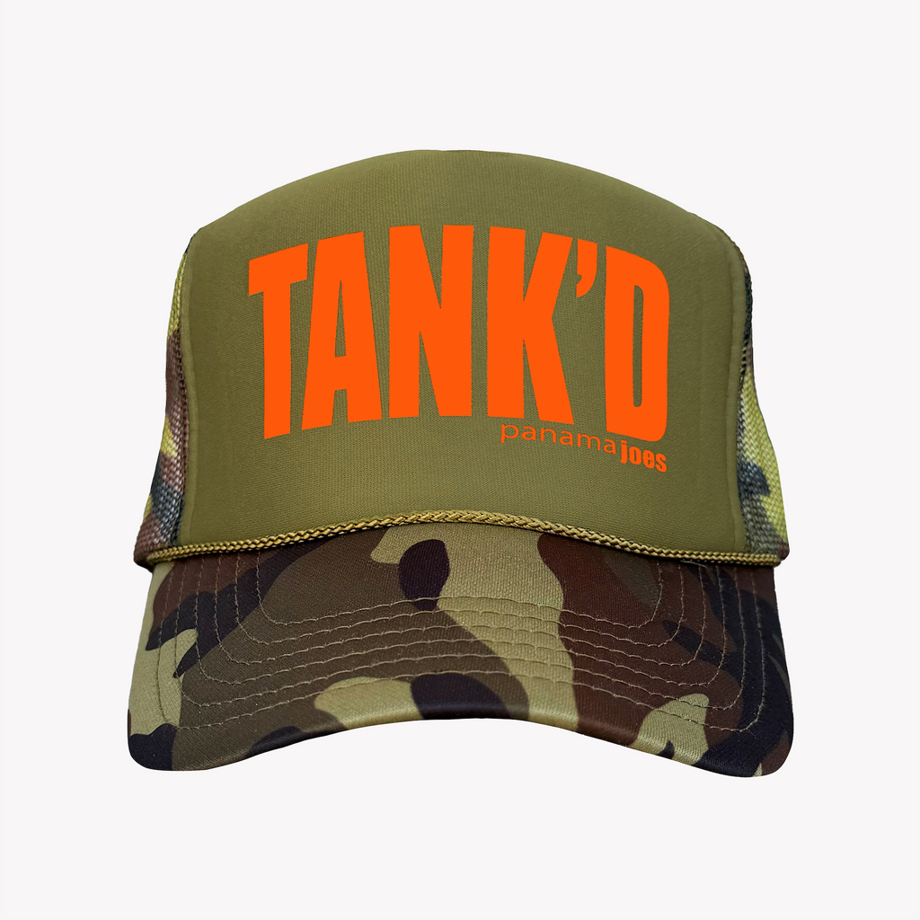 Tank'd Trucker Hat - Camo/Orange